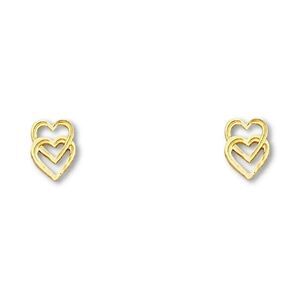 14K Gold Heart Stud Earrings | Minimalist Everyday Jewelry By Tehrani Jewelry